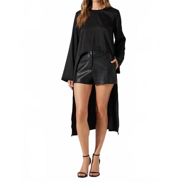 NEW ASTR safiya long sleeve top in black - Picture 1 of 6